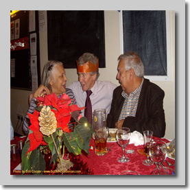 Brenda and Noel Peazold, with Brian Wassell in the middle